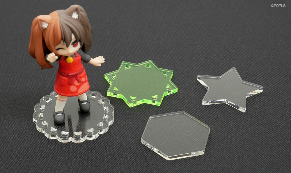 フリーカットアクリル台座写真