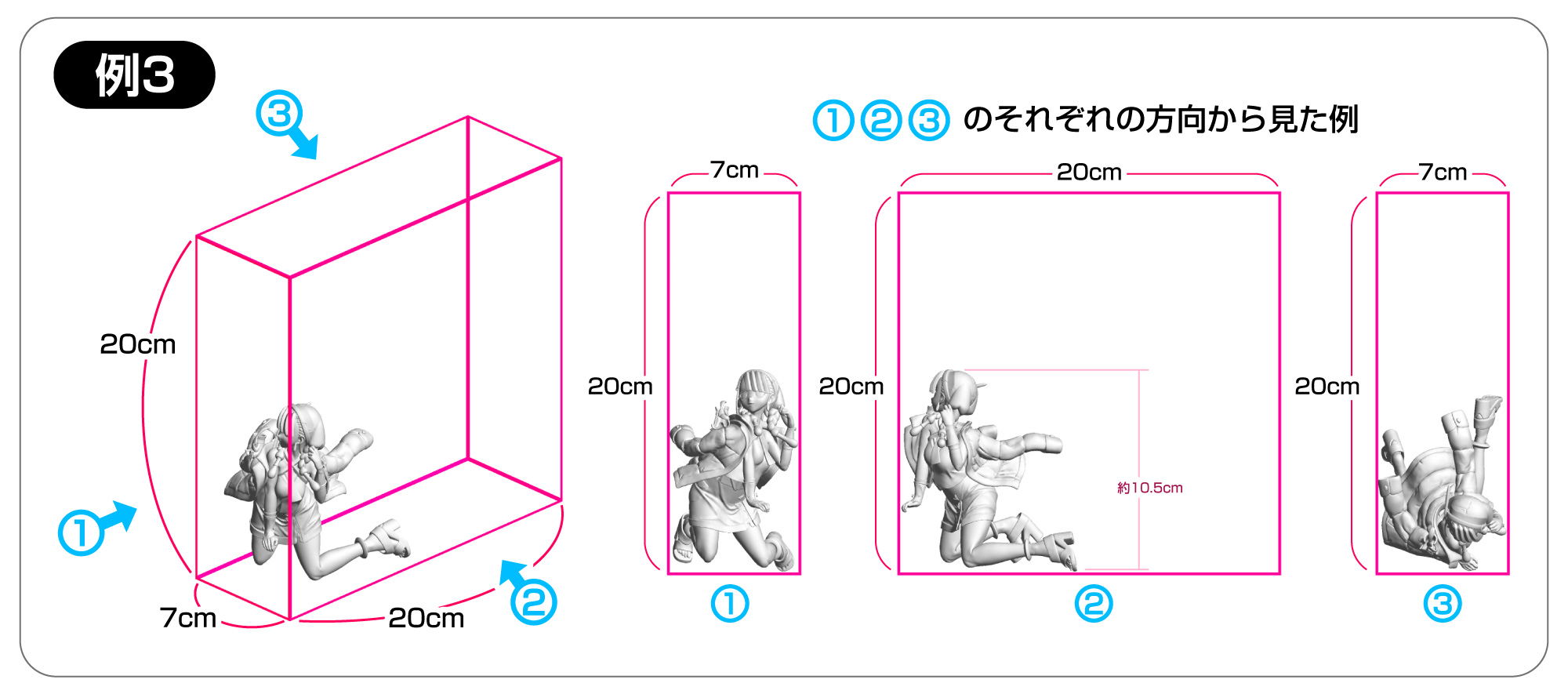 3Dモデルを出力可能サイズ内に収めた例3