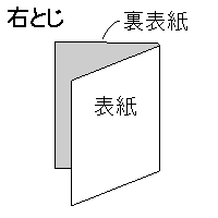 右とじ