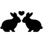 ウサギのカップル