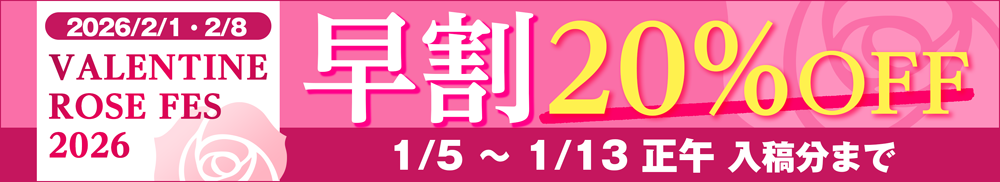 「VALENTINE ROSE FES 2026」向け早割20%OFF